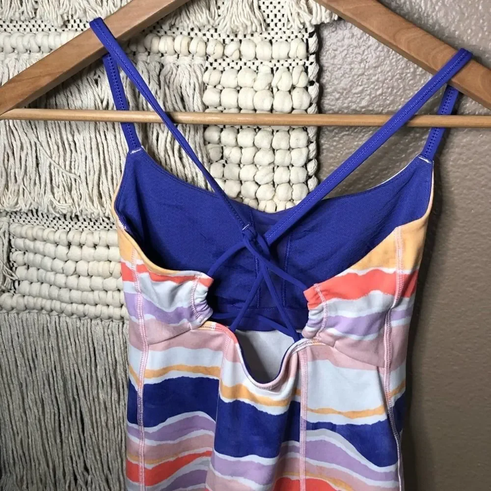 Lululemon Dancing Warrior Bleacher Stripe Top